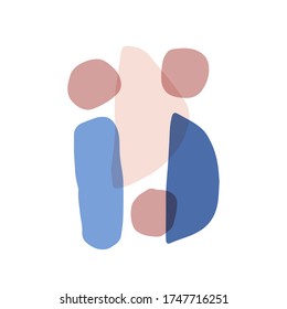 Colorful abstract shapes flat vector illustration. Conceptual geometric drawings set isolated on white background. Cool print, trendy figure decor, minimalist design element. Balance and zen poster