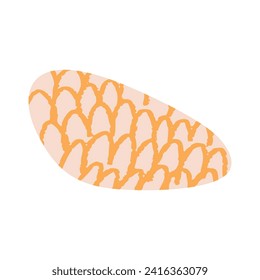 Colorful abstract shapes and geometric elements with texture. Cute, playful icons with doodle design. Flat vector illustration isolated on white background.