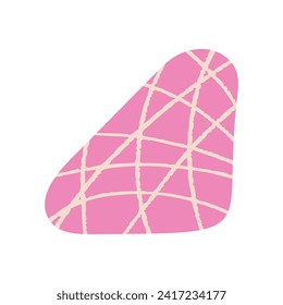 Colorful abstract shapes and geometric elements with texture. Cute, playful icons with doodle design. Flat vector illustration isolated on white background.