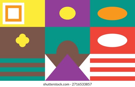 Coloridas Formas Abstractas y diseño de patrones geométricos