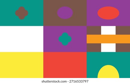 Farbige abstrakte Formen und geometrische Muster Design