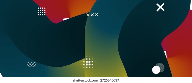 Formas abstractas coloridas y patrones para proyectos de diseño creativo