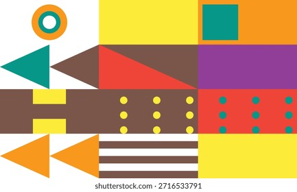 Colagem de design de formas e padrões abstratos coloridos