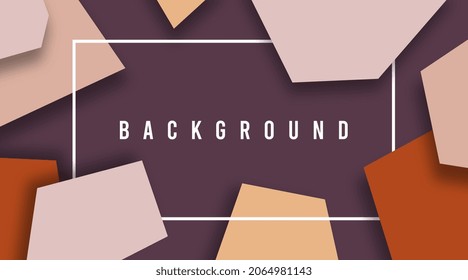 Formas abstractas coloridas con sombra en la ilustración de fondo