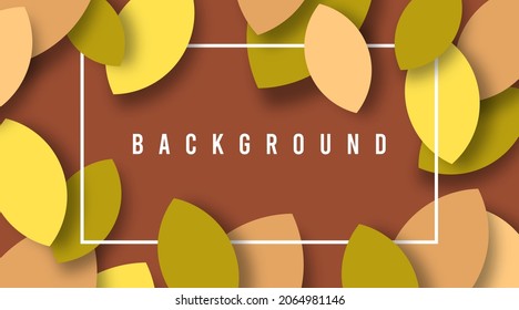 Colorful abstract shapes with shadow in background illustration