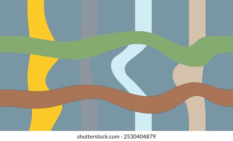 Colorful abstract shapes with shadow in abstract background