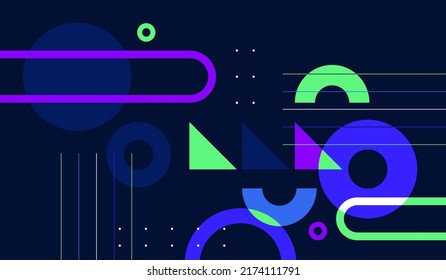 Colorful abstract shapes vector background template