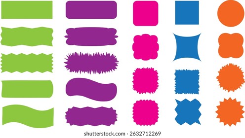 Formas abstratas coloridas - Elementos de design de vetor