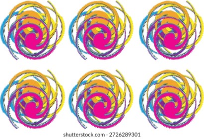 Colorido Vector de Formas abstractas con vibrantes tonos de rojo, amarillo, azul celeste y rosa, perfecto para diseños creativos, presentaciones, Web gráficos y proyectos de impresión. Archivo EPS de alta calidad adecuado para digital y Uso comercial.