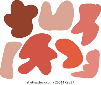 	
Colorful abstract shapes in warm earthy tones	