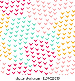 Colorful abstract simple angle shapes geometric seamless pattern, vector