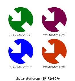 colorful abstract and simple arrow circle logos about business and personal, can be used for logos, mascots, and other commercial needs