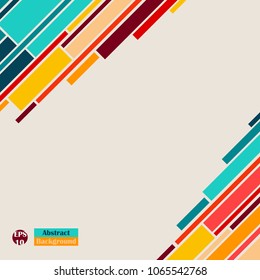 Colorful of abstract simple lines geometric background, illustration vector eps10