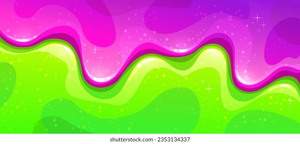 Colorful abstract slimy wave background. Glitter mixed slime texture. Vector illustration.