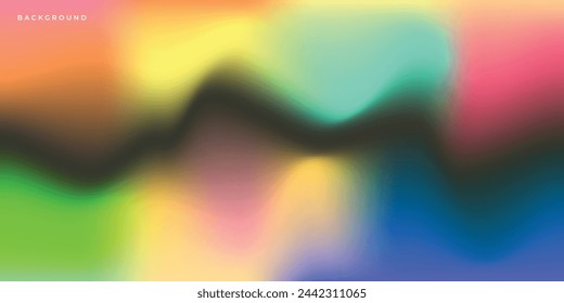 Colorful abstract smooth blurred gradient mesh background. Vibrant color gradation template. Wavy and fluid modern backdrop for poster, presentation, catalog, or banner.