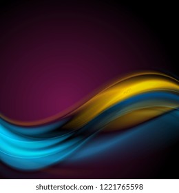 Colorful abstract smooth liquid waves background. Vector design