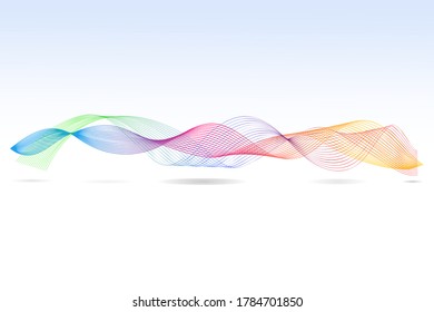 Fondo colorido del vector de onda de sonido abstracto