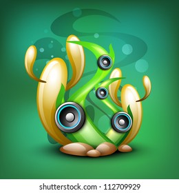 Colorful abstract speakers background. EPS 10.