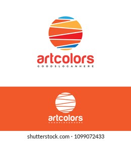 Colorful abstract sphere icon design template. Sphere icon vector, flat design isolated on white background