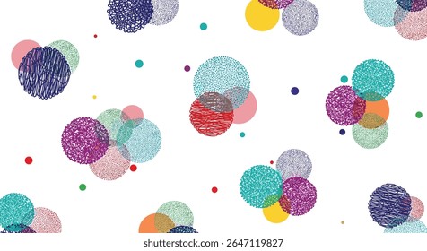 Colorful Abstract Spherical Arrangements on a Clean White Background Representing a Lively Celebration