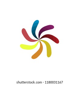 Colorful abstract spiral logo vector