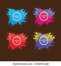 colorful abstract splash text background design