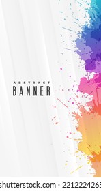 colorful abstract splatter vertical banners