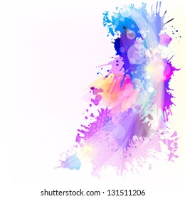 Colorful abstract of spots of paint
