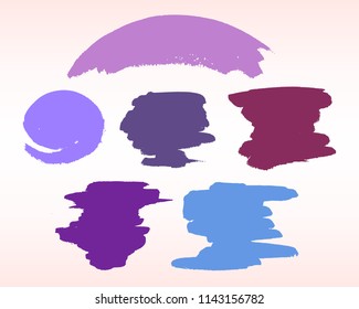 Colorful abstract spots set. Vector artistic paint blots.