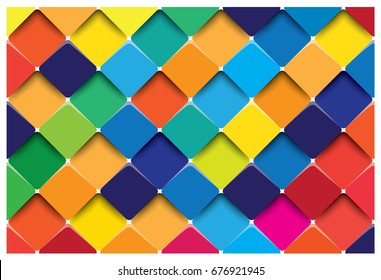 Colorful abstract square design