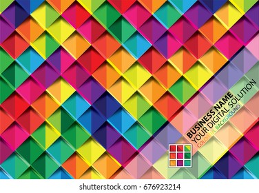 Colorful abstract square design