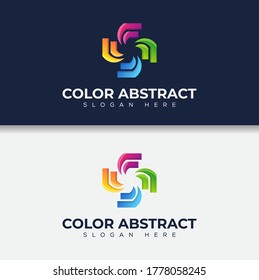 Farbige abstrakte Square Logo-Vorlage.