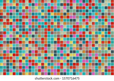 Colorful abstract square mosaic texture background