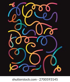 Padrão de linhas abstrato colorido com gradientes vibrantes