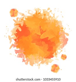 Colorful Abstract Colorful Stains Vector. Watercolor art on a white background.