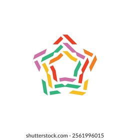Colorful abstract star logo vector design.