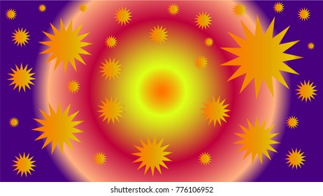 A colorful abstract star shaped background image.