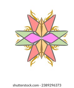 bunter abstrakter Sternskizze, Vektorgrafik