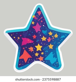Diseño de vector estrella colorido abstracto