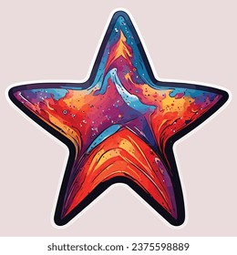 Diseño de vector estrella colorido abstracto