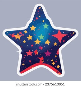 Colorful abstract star vector design