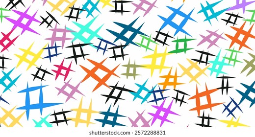 Colorful abstract starburst pattern vector featuring vibrant geometric shapes on a dark background. Perfect for backgrounds, wallpapers or textiles, web design and modern graphic design projects.