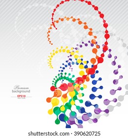 Colorful abstract stream background with stacked shape elements