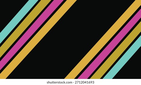Un fondo de rayas abstracto colorido con un patrón de línea de Vector de arco iris retro y diseño de Fondo de pantalla de textura de papel vintage
