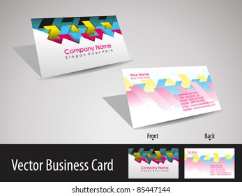 colorful abstract stylish concept professional business card