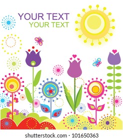 Colorful abstract summer card