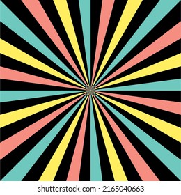 Colorful Abstract Sunburst Pattern,geometric Shape,wallpaper, Illustration Vector.