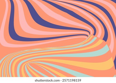 Colorful abstract swirl design with bold contrasting shapes in vibrant orange, blue, and pastels, perfect for backgrounds, presentations, or branding projects.