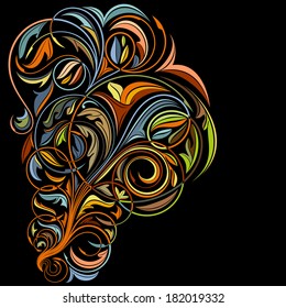 colorful abstract swirl element