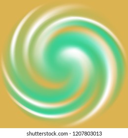 Colorful Abstract swirl gradient background in Caramel apple themed : Mint Green, caramel yellow and white in square. 